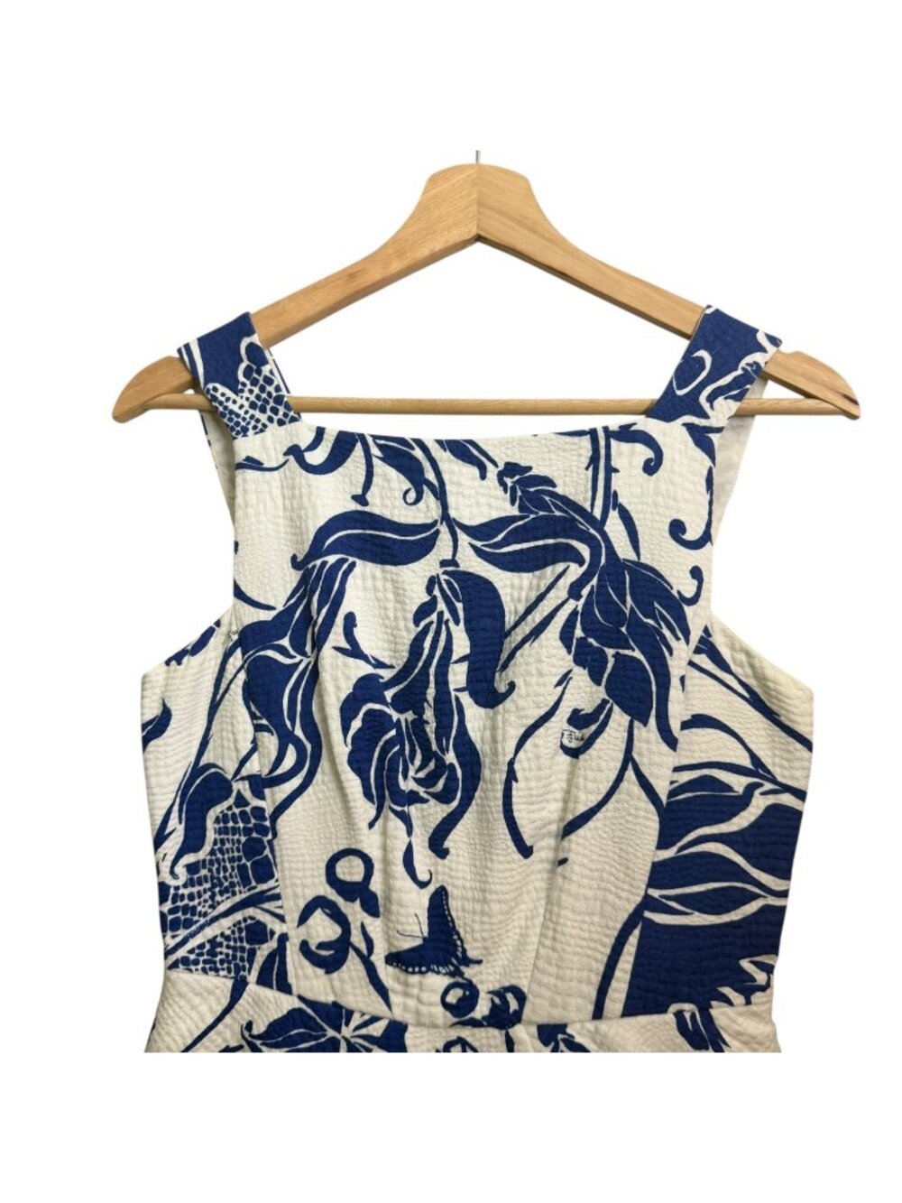 Emilio Pucci Printed Knee Length Sheath Dress Blue White Size 8 - Picture 4 of 14